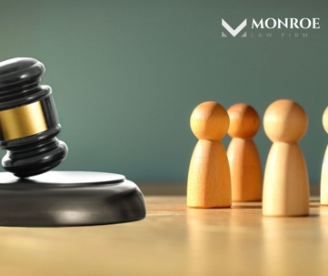 gavel next to pins that symbolize strikes