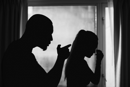 Husband yelling at wife